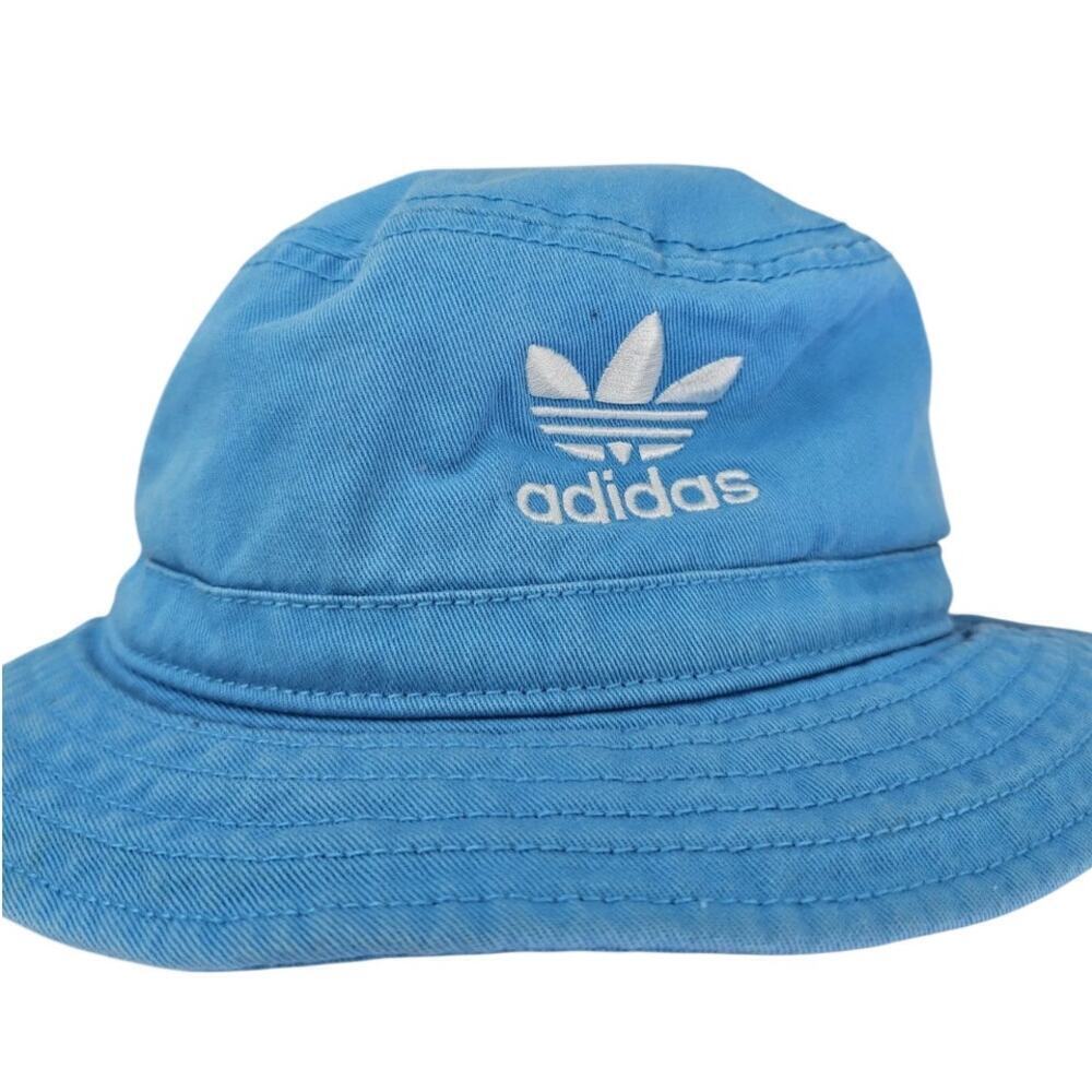Adidas Carolina Blue Bucket Hat OSFA Sewn Logo Retro Streetwear Tar Heel Blue